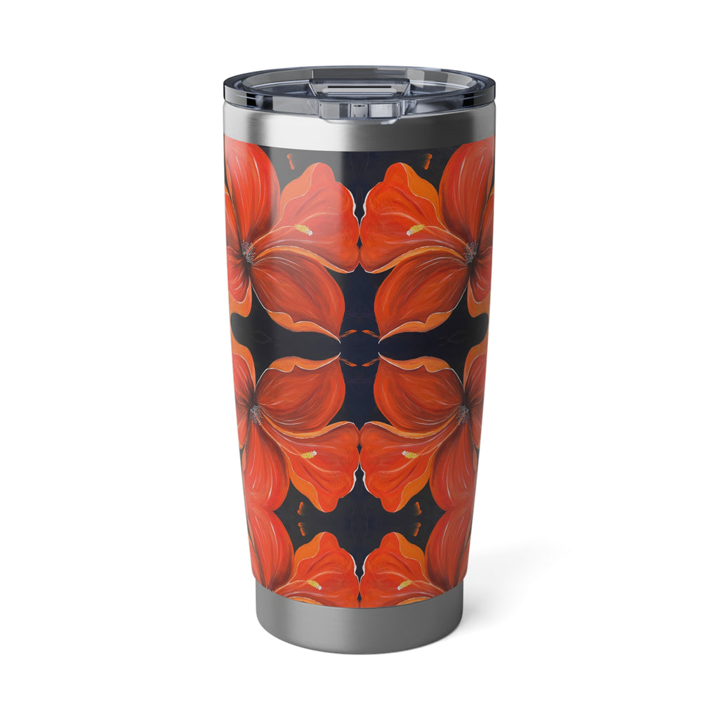 Scarlet Veil Tumbler | Vagabond 20oz Insulated Drinkware, Summer Travel Mug, Gift for Nature Lovers, Eco-Friendly Hydration
