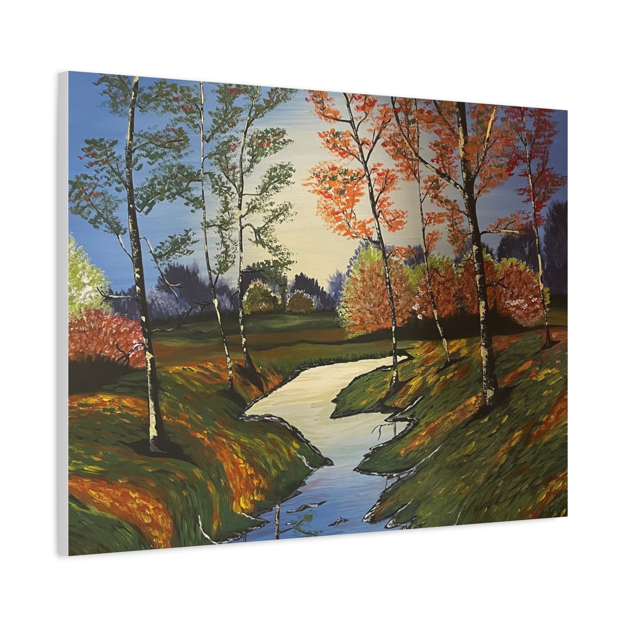 Whispering Birches Abstract Art Canvas - Contemporary Wall Decor