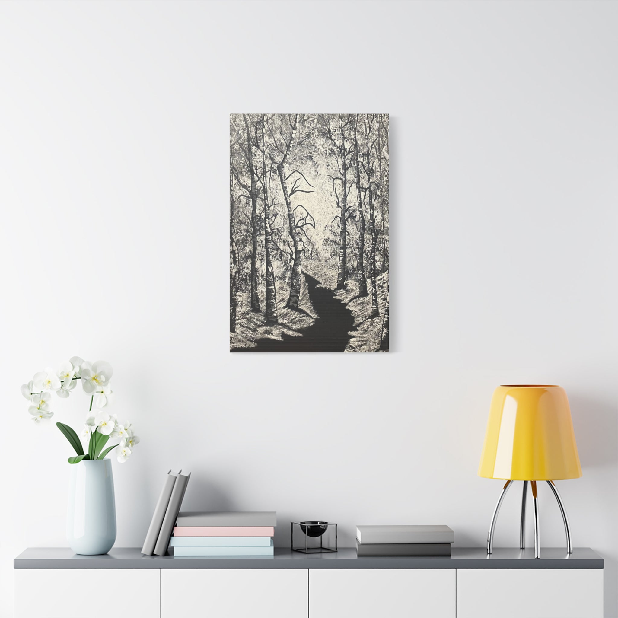 Silver Shadows Canvas Wall Art