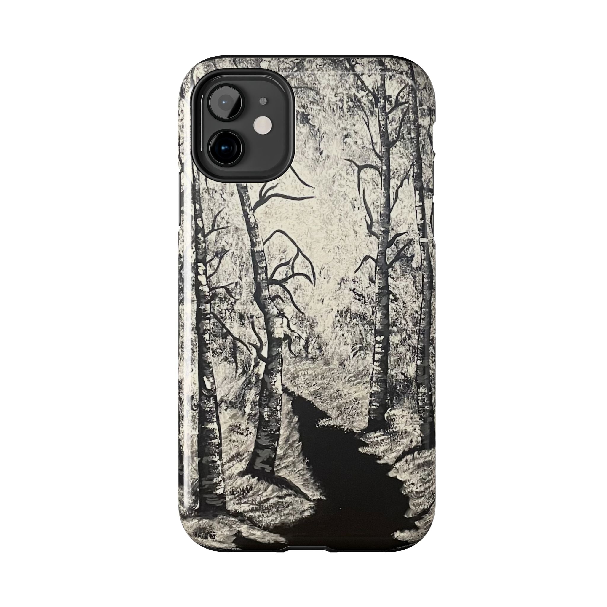 Silver Shadows Phone Case - Hand Painted Unique Designs