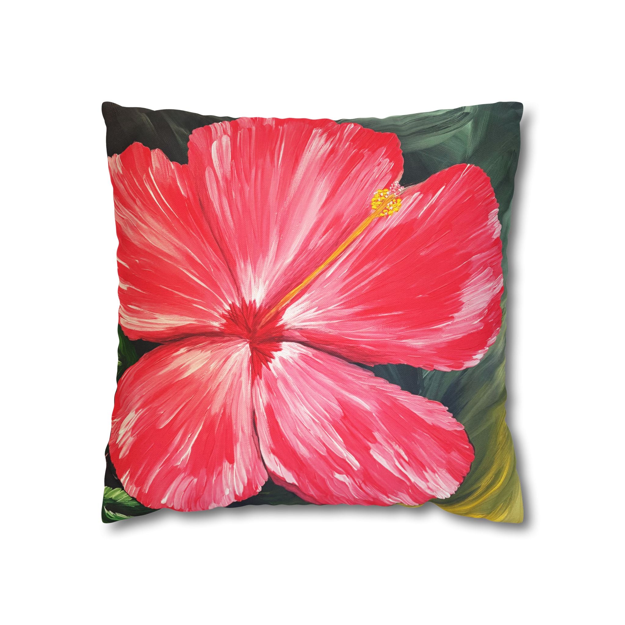 Hibiscus Hues Square Decorative Pillow Sham