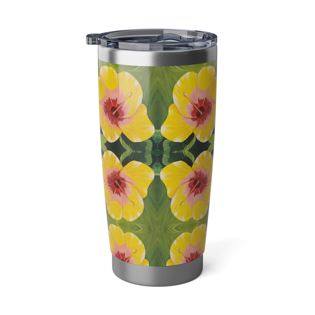 Blushing Sunrise Bloom Tumbler | Vagabond 20oz Insulated Drinkware, Summer Travel Mug, Gift for Nature Lovers, Eco-Friendly Hydration