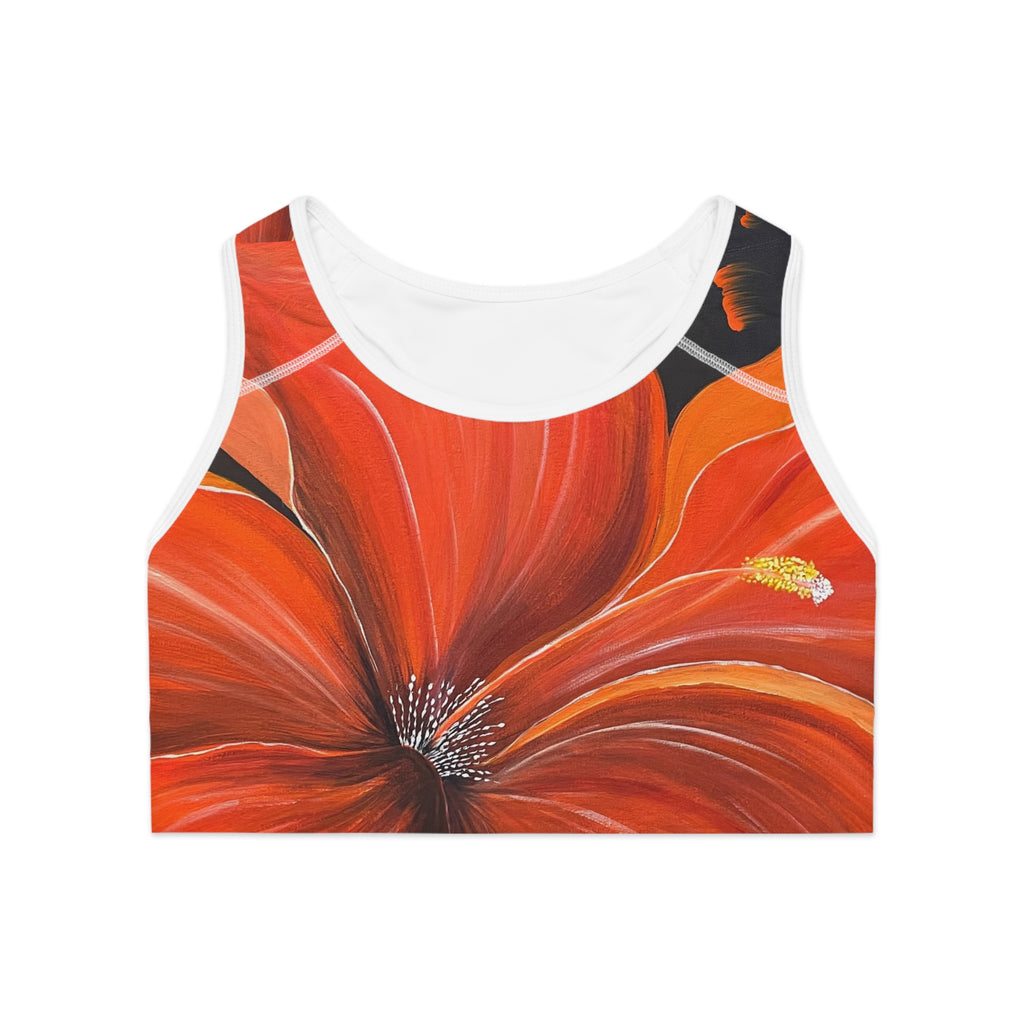 Scarlet Veil Sports Bra, Activewear for Yoga, Workout Gear, Gift for Fitness Lovers, Exercise Top, Beachwear