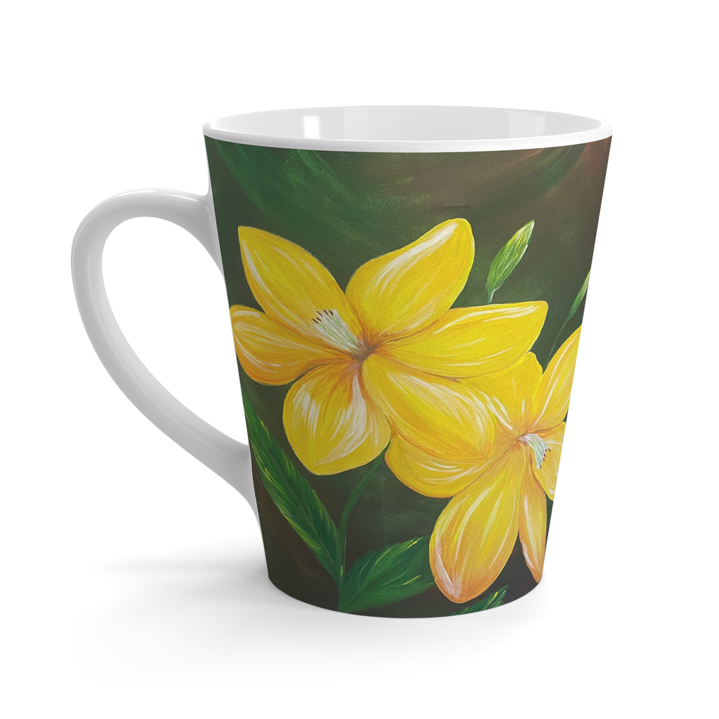 Golden Bloom Latte Mug