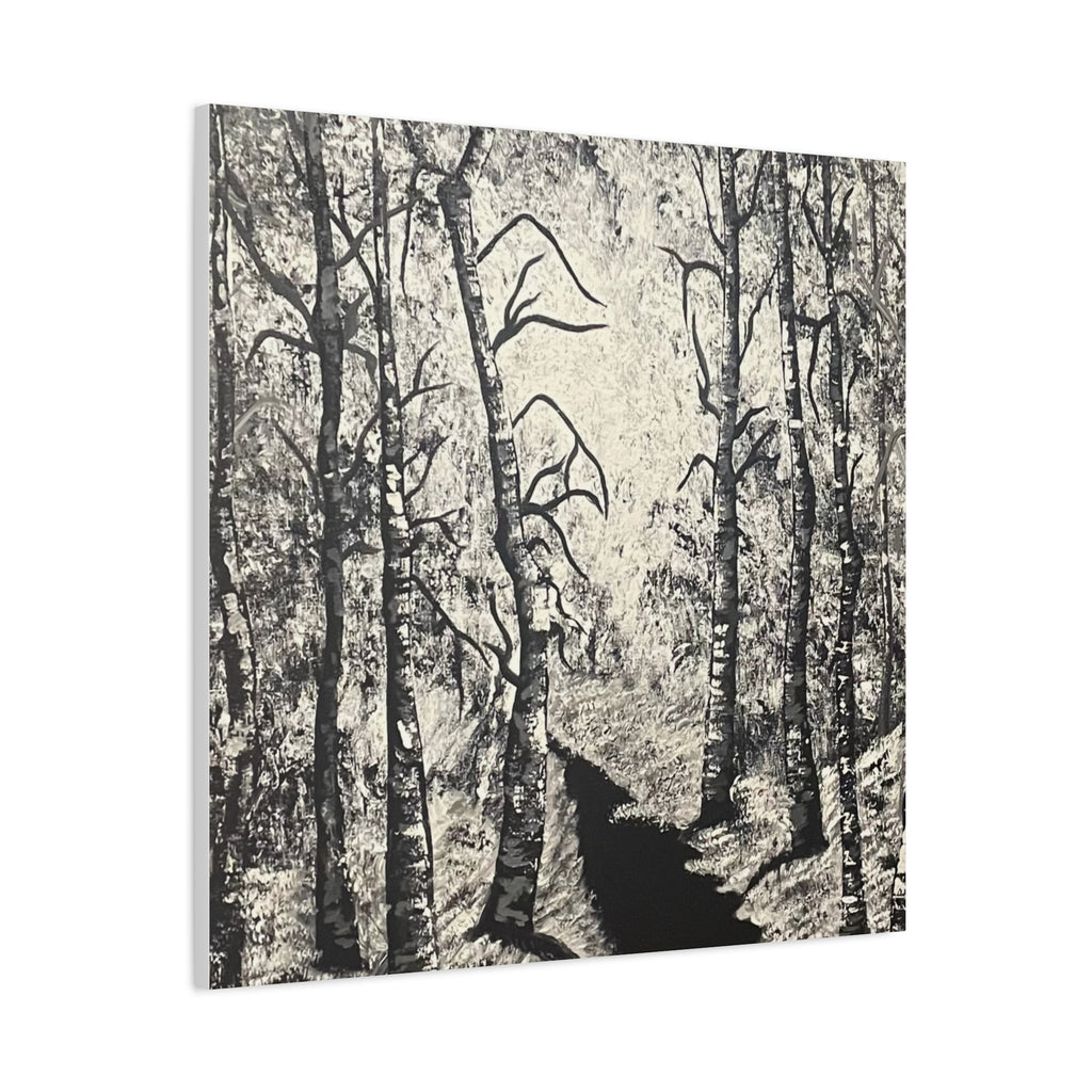 Silver Shadows Canvas Wall Art