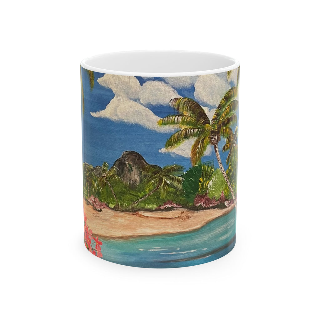 Blooming Paradise Mug Hand Painted Design