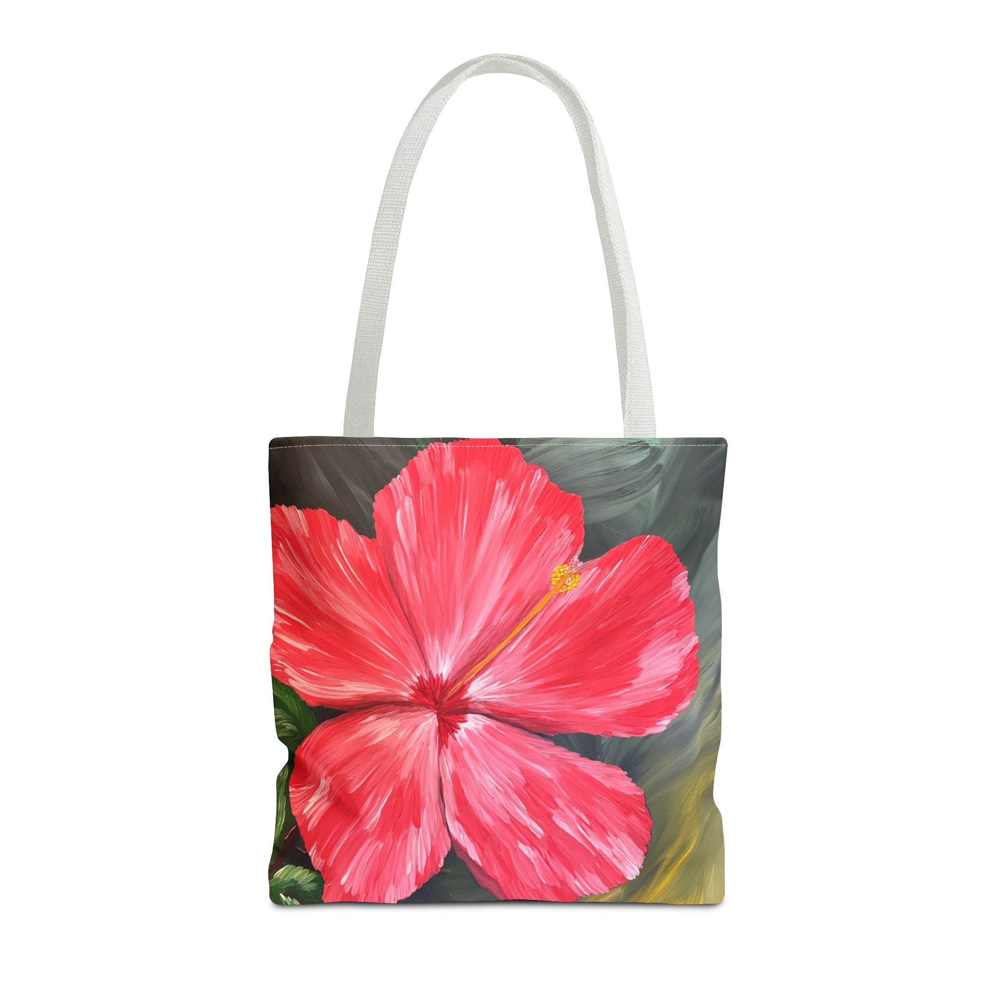 Hibiscus Hues Hand Painted Tote Bag
