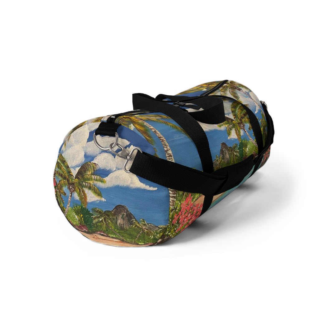 Blooming Paradise Duffel Bag Hand Painted Design