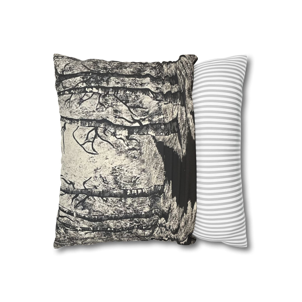 Silver Shadows Square Decorative Pillow Sham