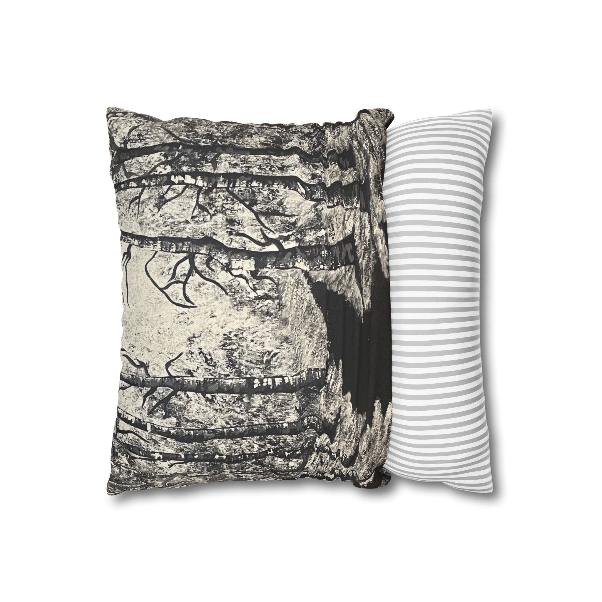 Silver Shadows Square Decorative Pillow Sham