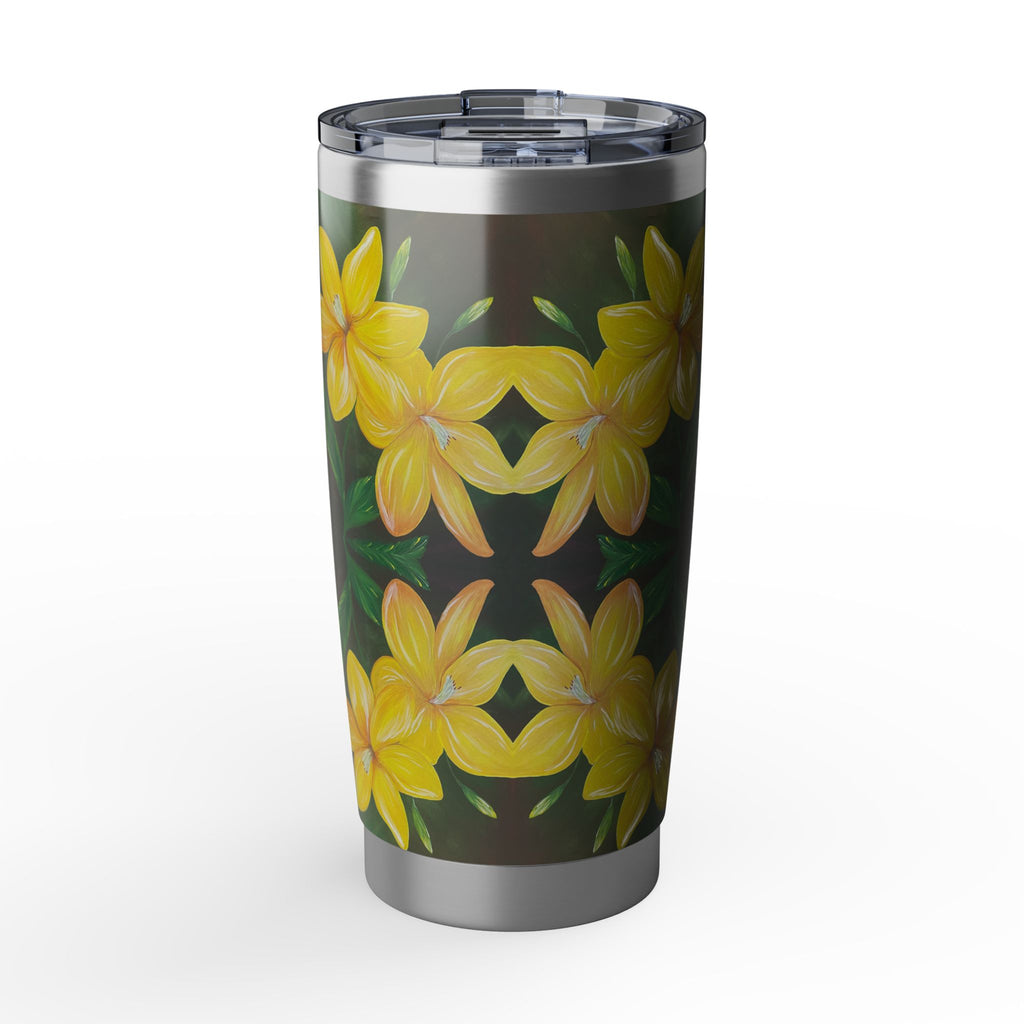 Golden Bloom Tumbler | 20oz Insulated Drinkware, Summer Travel Mug, Gift for Nature Lovers, Eco-Friendly Hydration