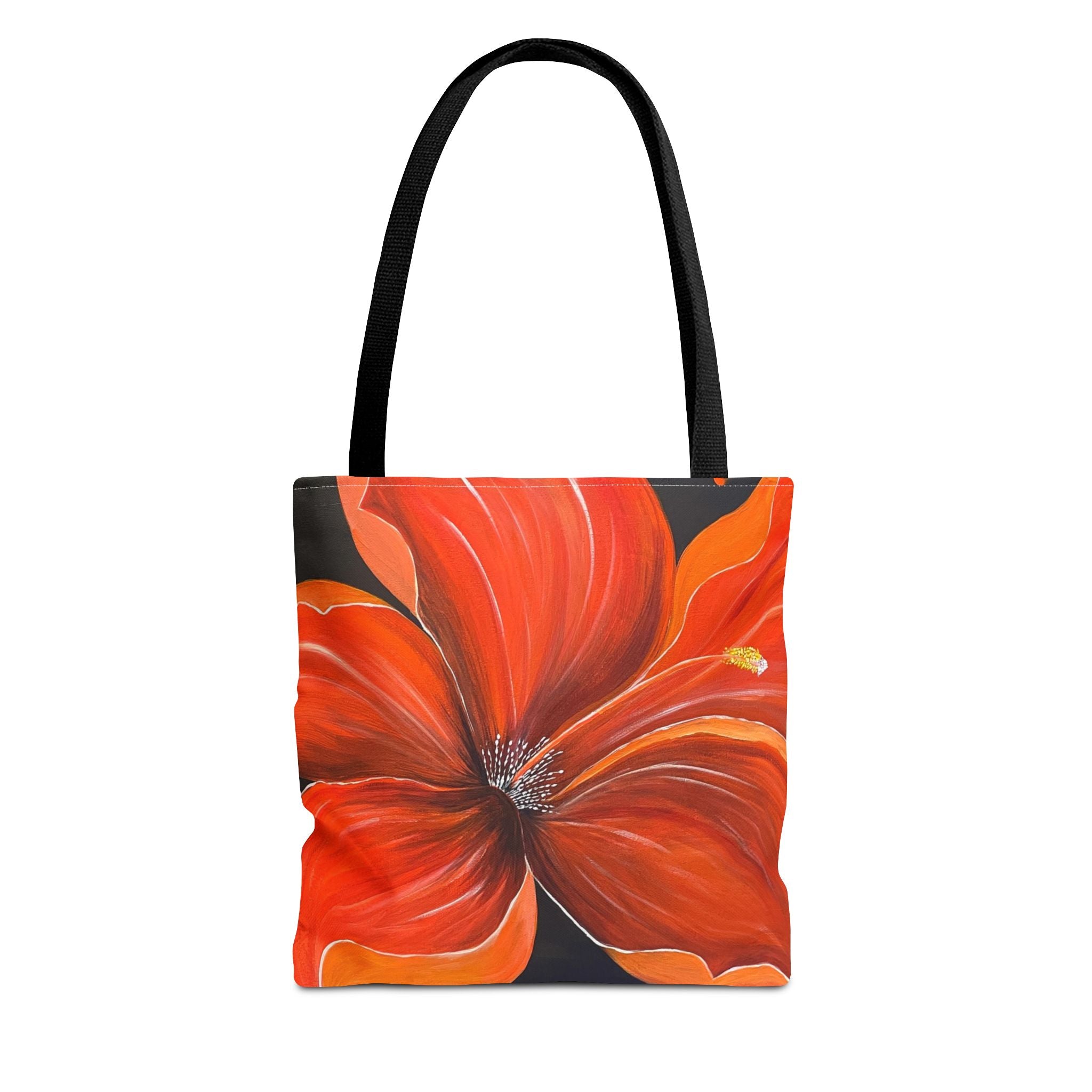 Scarlet Veil Hand Painted Tote Bag