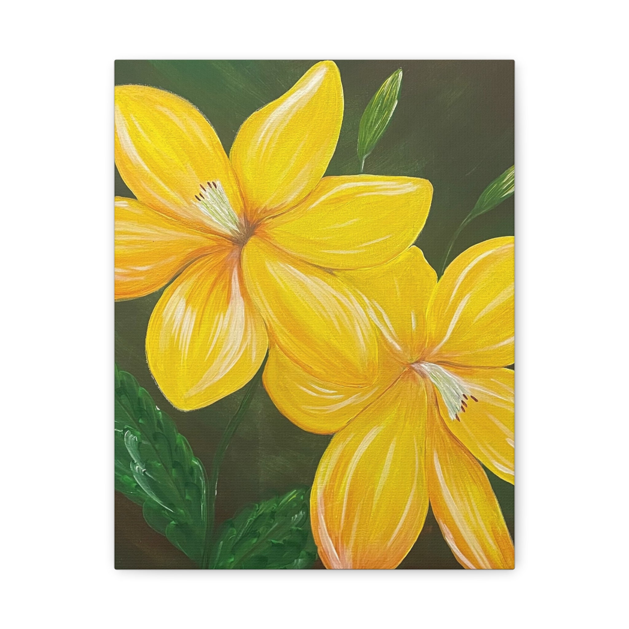 Golden Bloom Canvas Wall Art