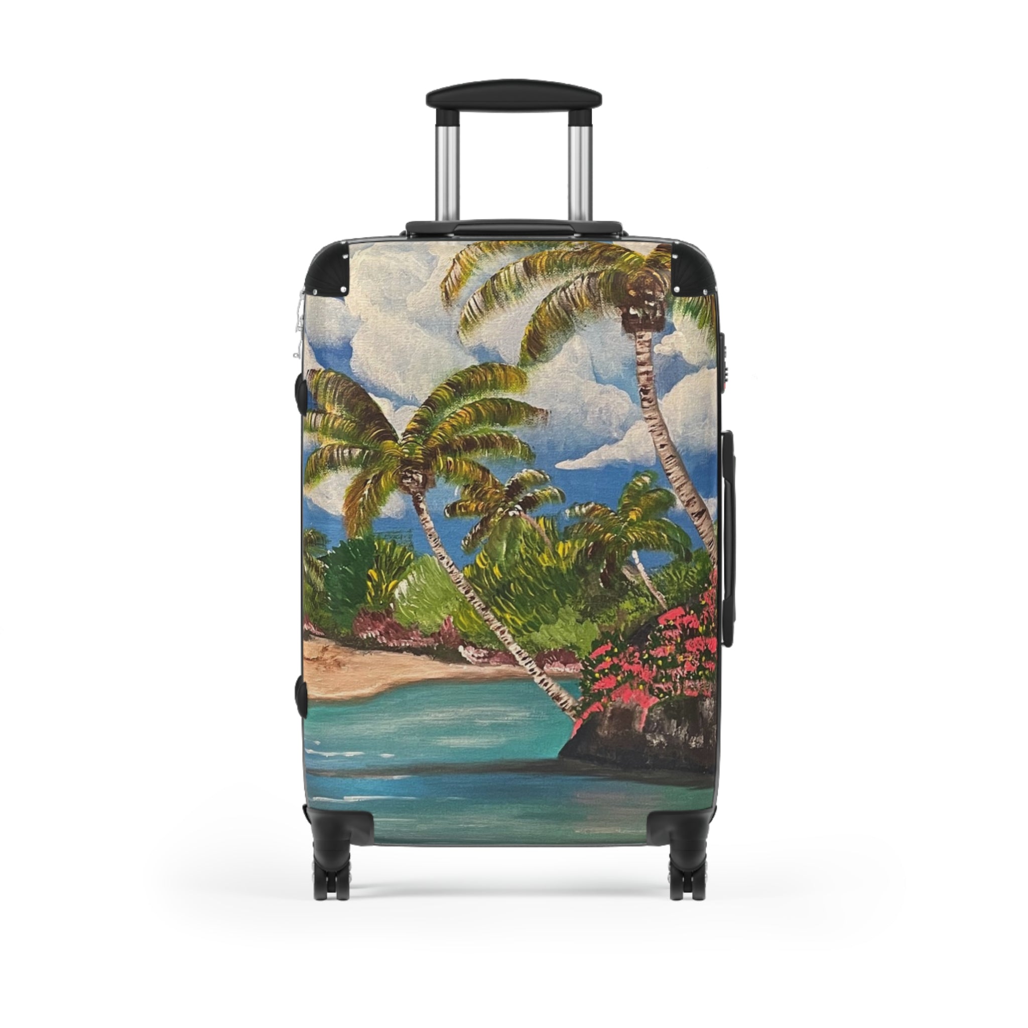 Blooming Paradise Handprinted Colorful Suitcase