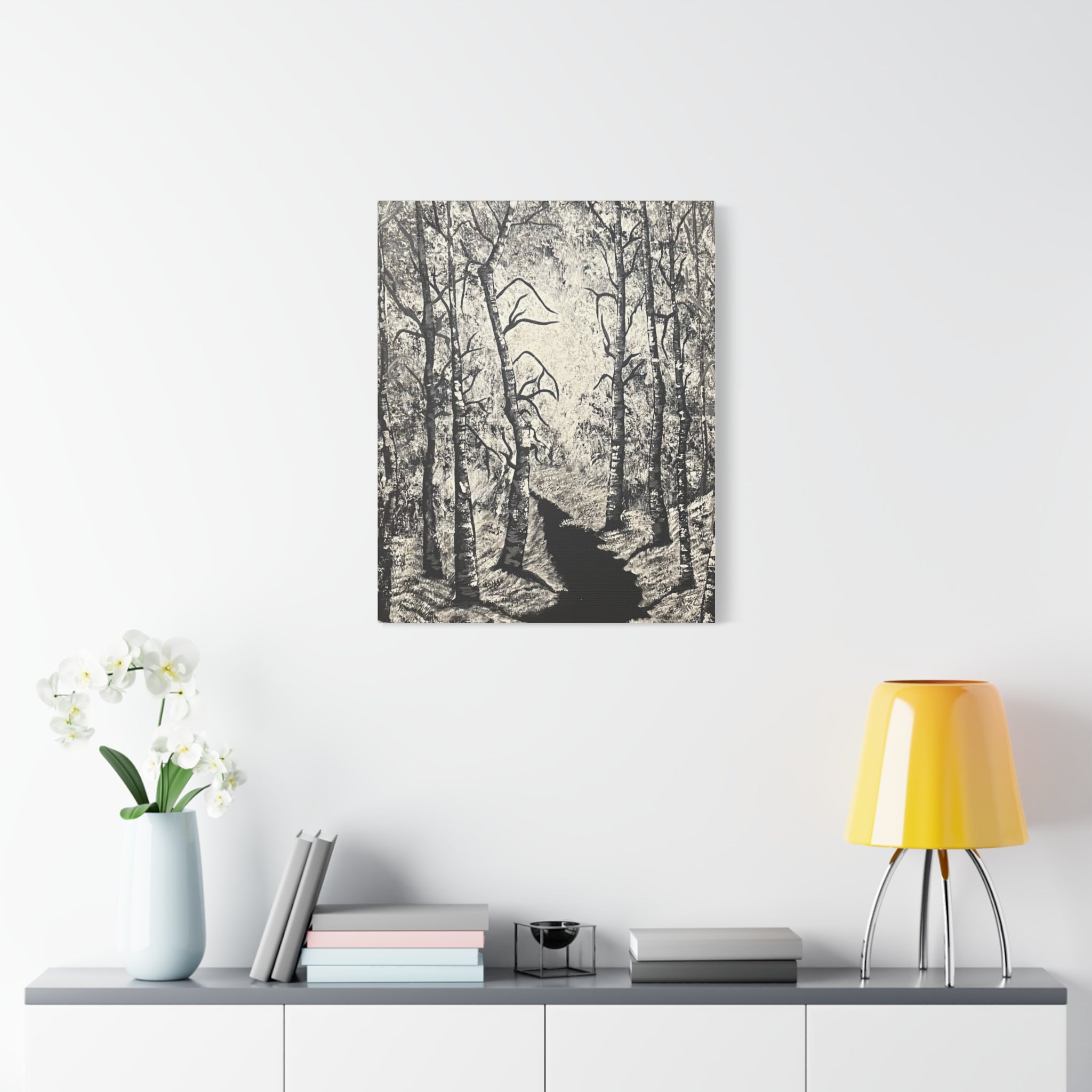 Silver Shadows Canvas Wall Art