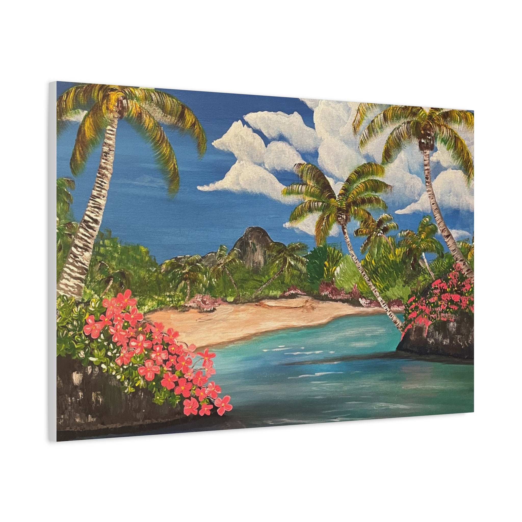 Blooming Paradise Abstract Art Canvas - Contemporary Wall Decor