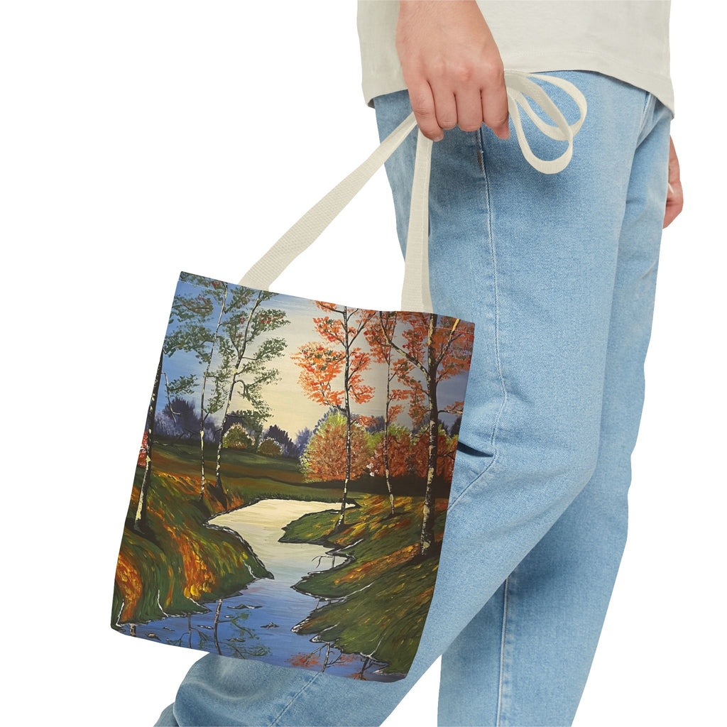 Whispering Birches Hand Painted Tote Bag