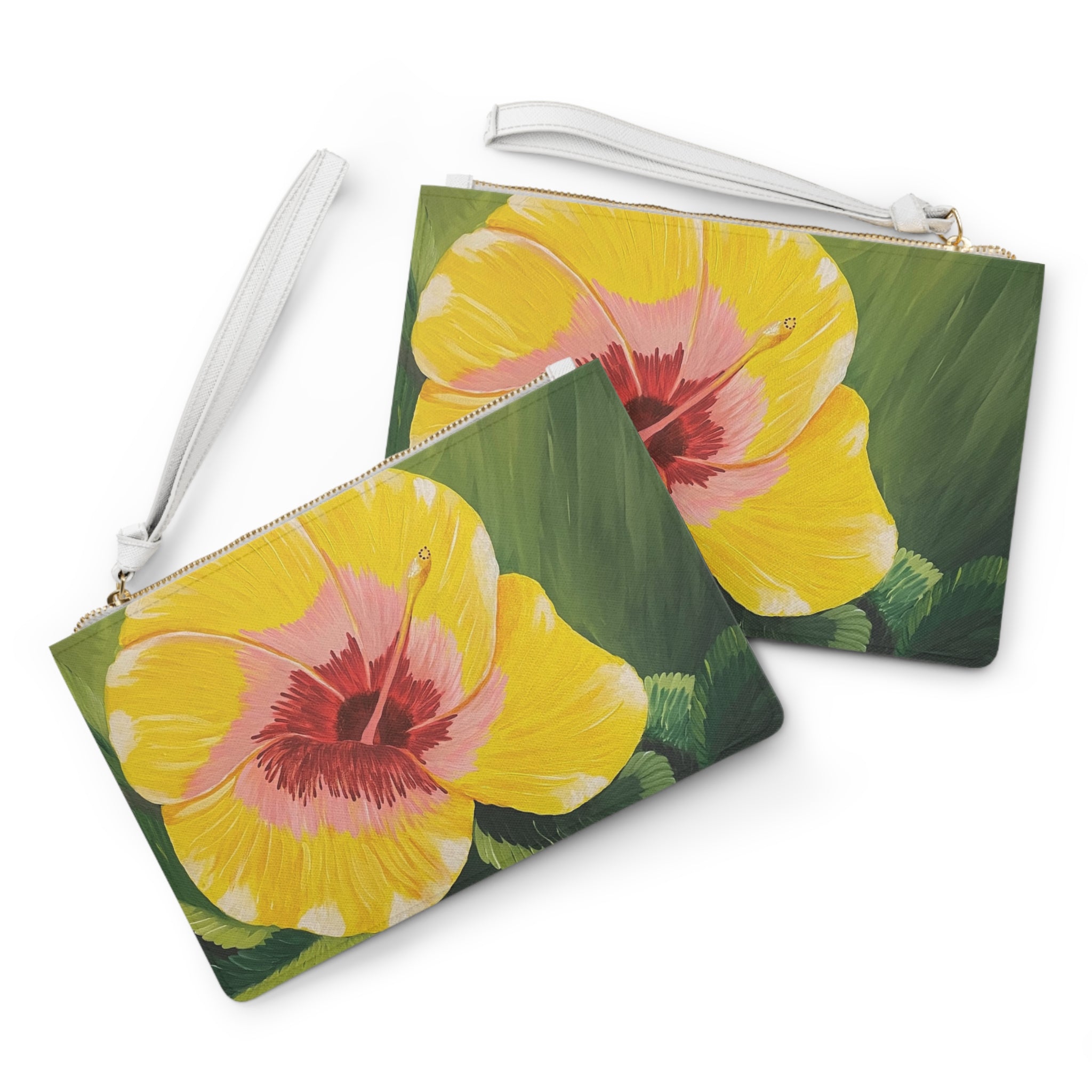 Blushing Sunrise Clutch Bag - Hand Painted Custom Makeup Bags