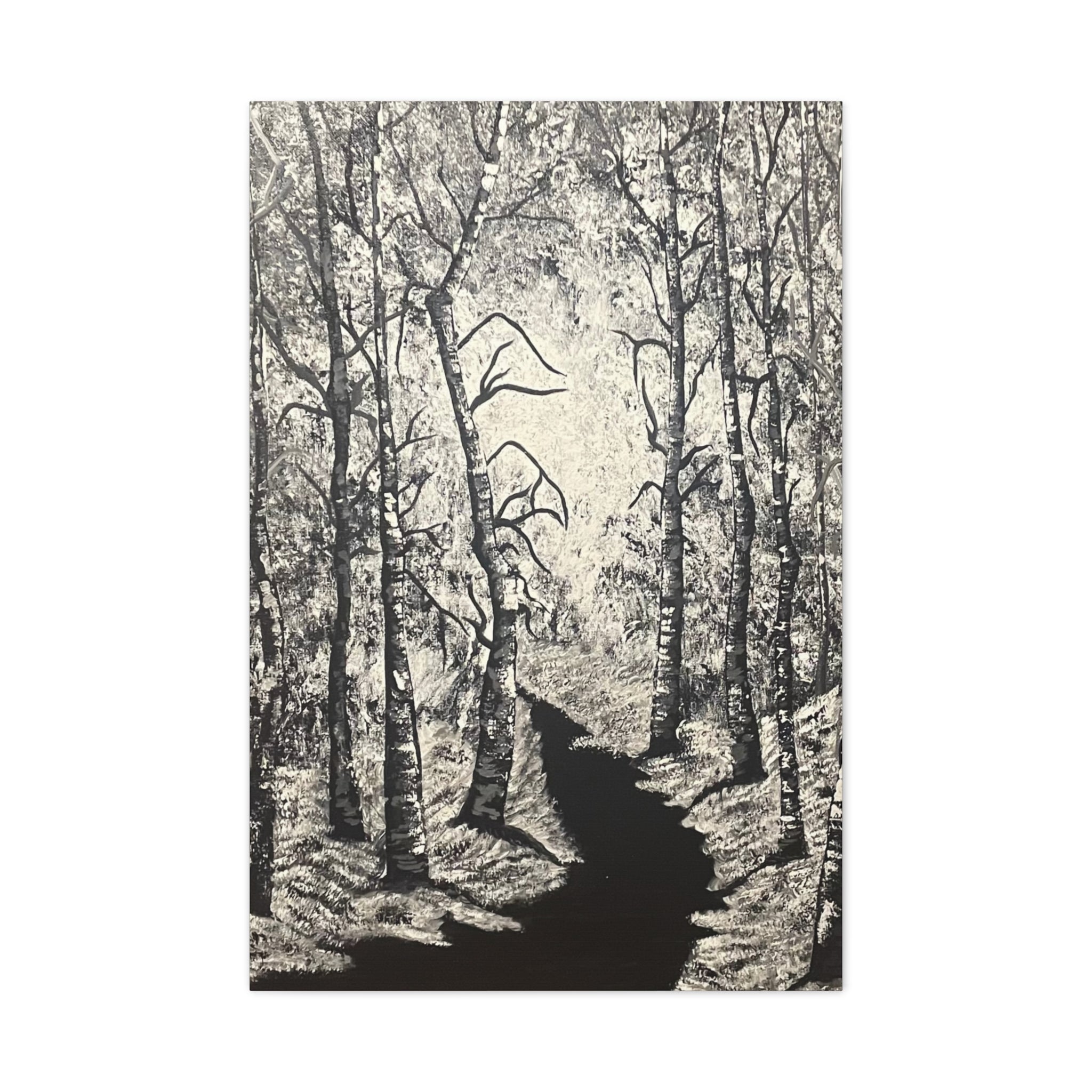 Silver Shadows Canvas Wall Art