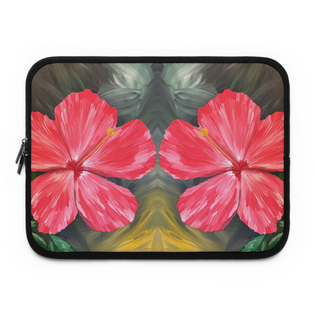 Hibiscus Hues Laptop Sleeve for Tech Lovers - Perfect Gift for Students and Professionals