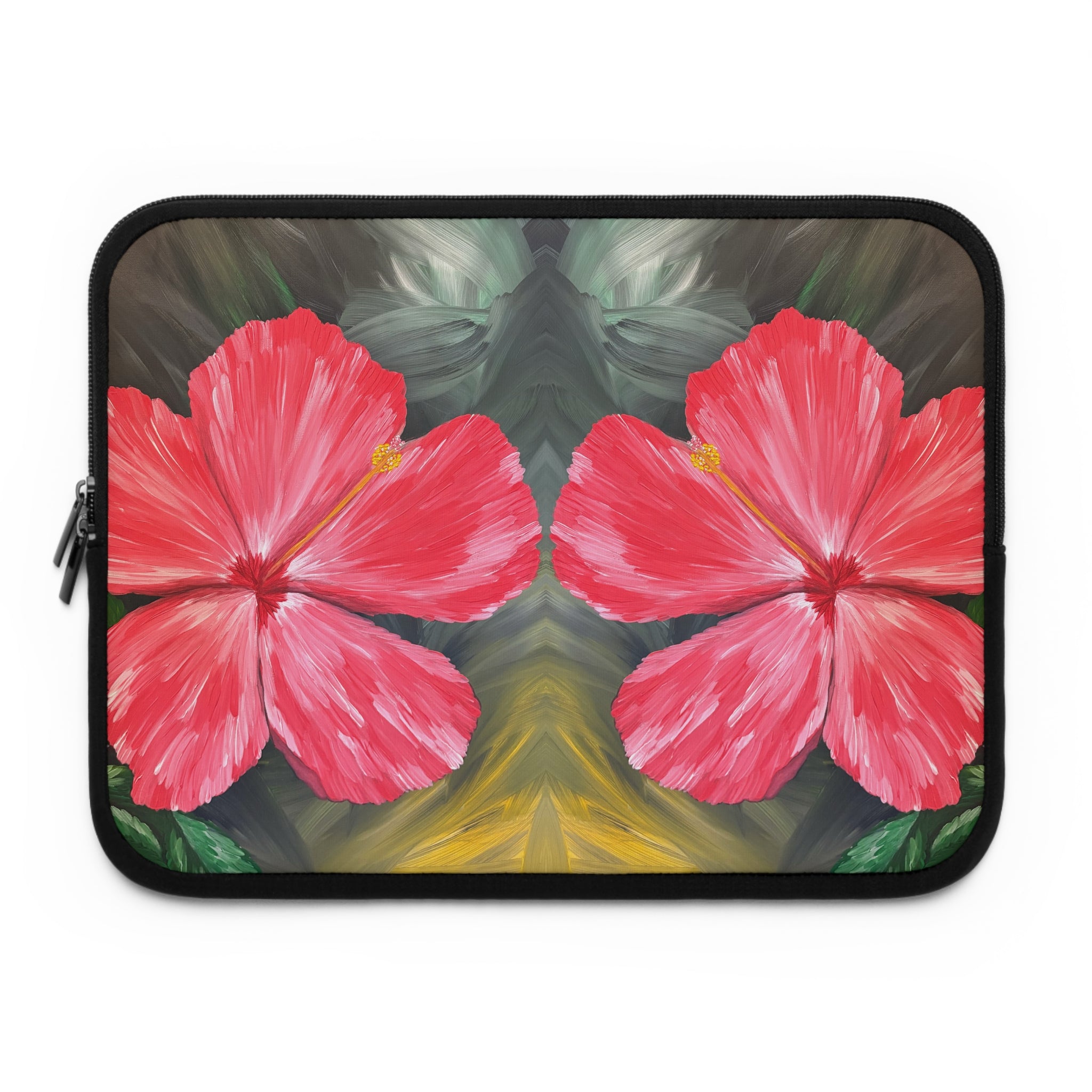 Hibiscus Hues Laptop Sleeve for Tech Lovers - Perfect Gift for Students and Professionals