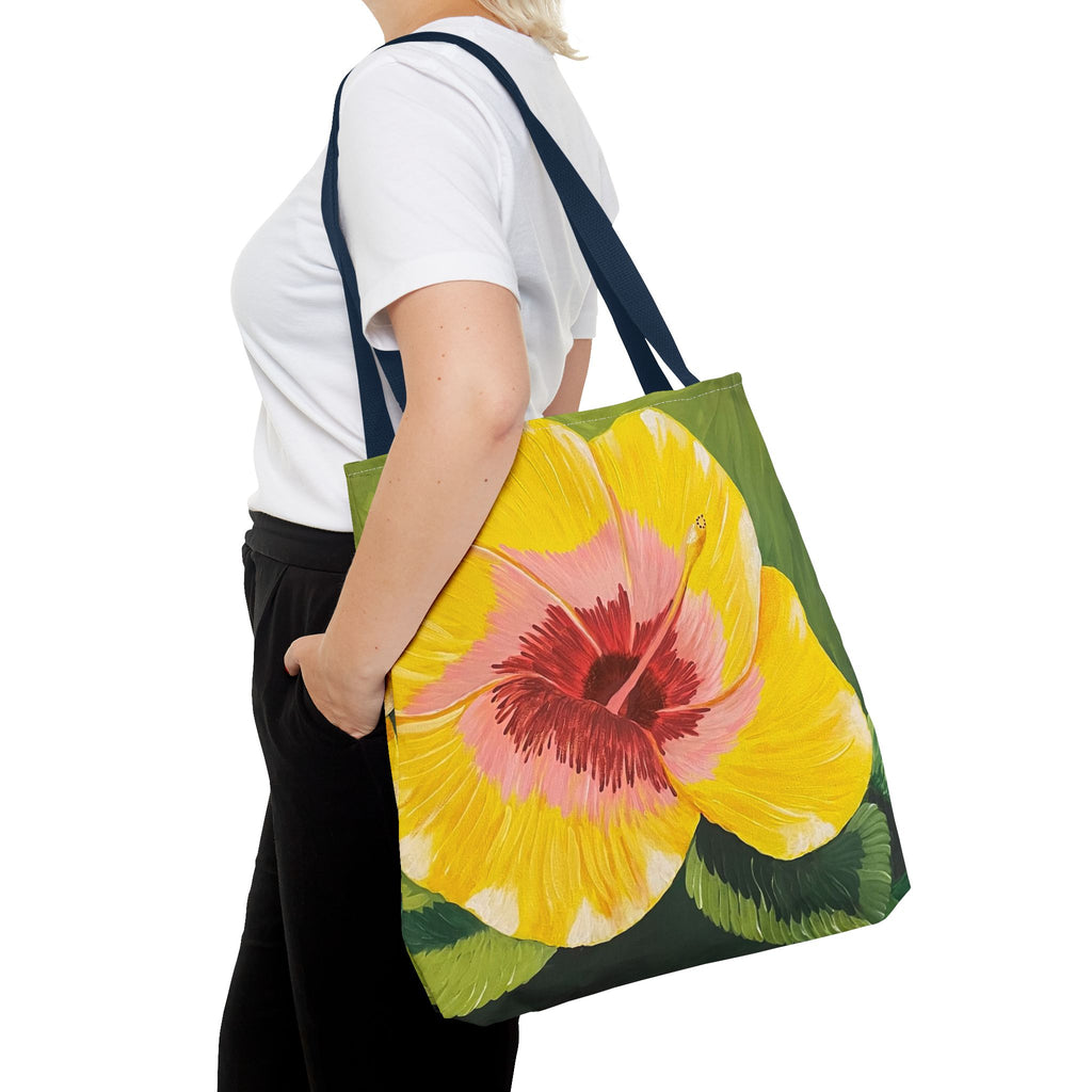 Blushing Sunrise Hand Painted Tote Bag