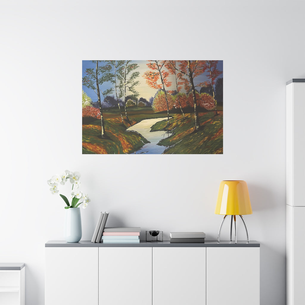 Whispering Birches Abstract Art Canvas - Contemporary Wall Decor