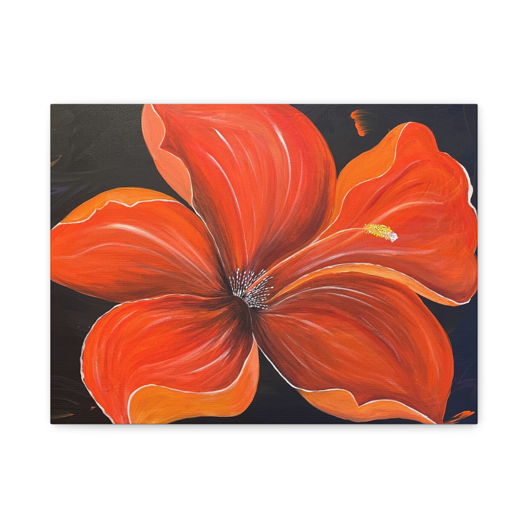 Scarlet Veil Abstract Art Canvas - Contemporary Wall Decor