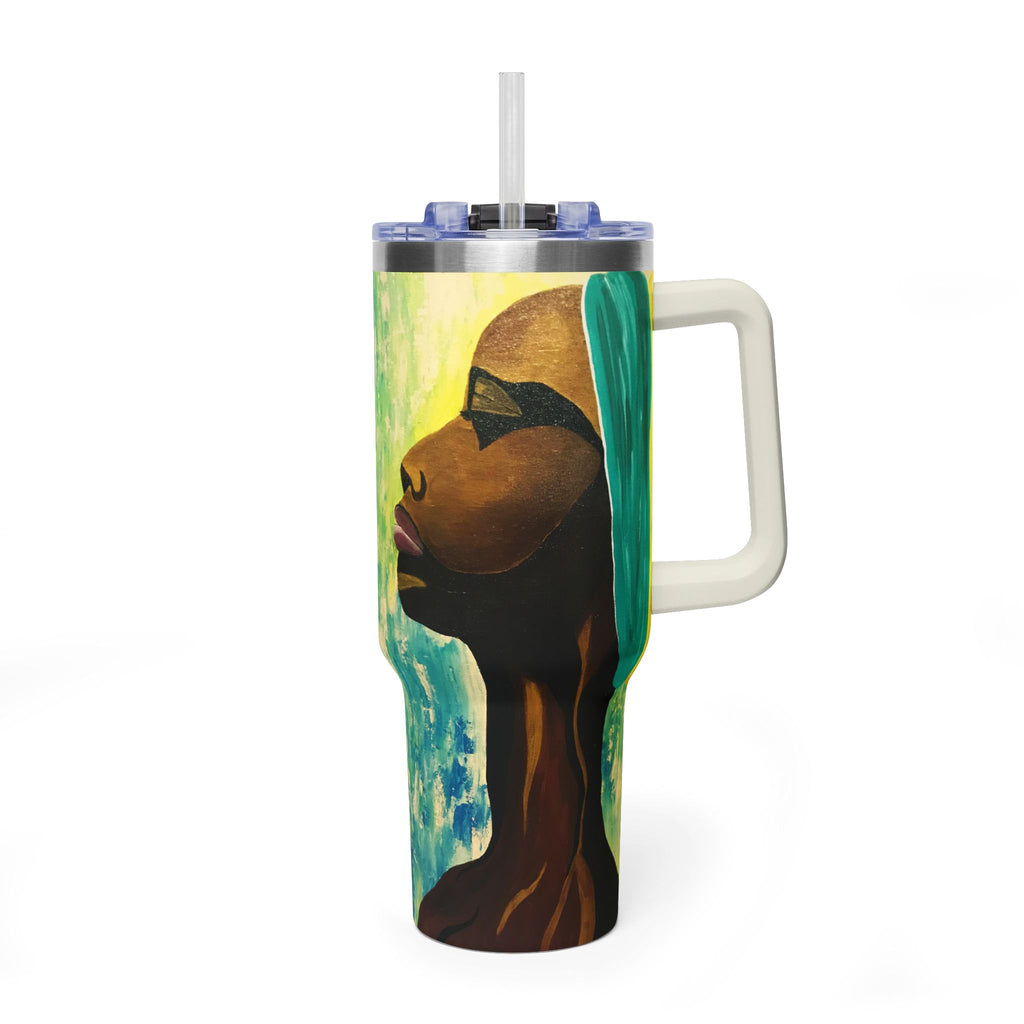 Hues of Heritage 40oz  Vacuum Tumbler — Insulated Travel Mug with Straw