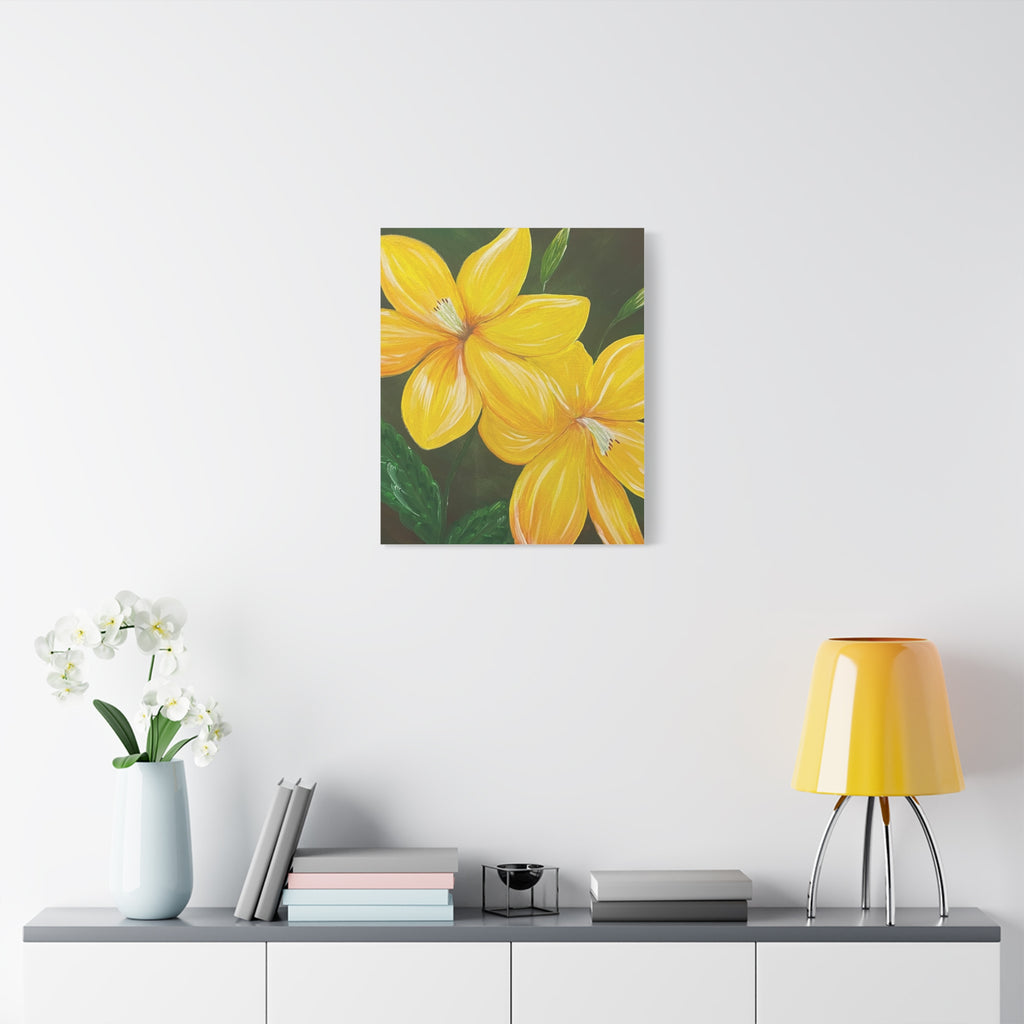 Golden Bloom Canvas Wall Art