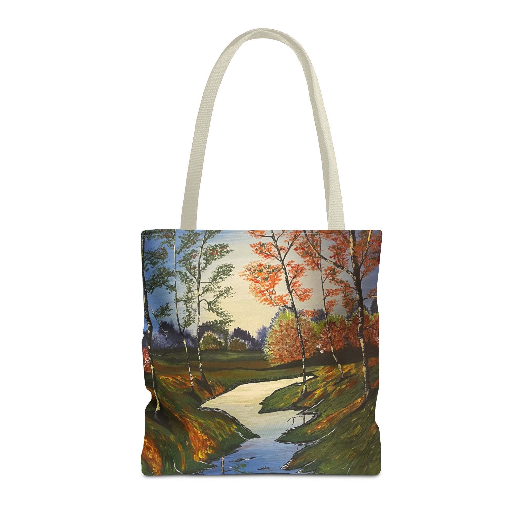Whispering Birches Hand Painted Tote Bag