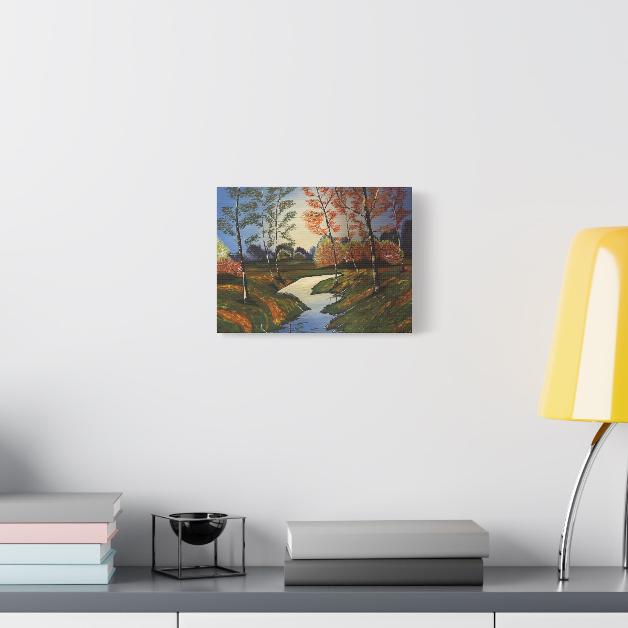 Whispering Birches Abstract Art Canvas - Contemporary Wall Decor