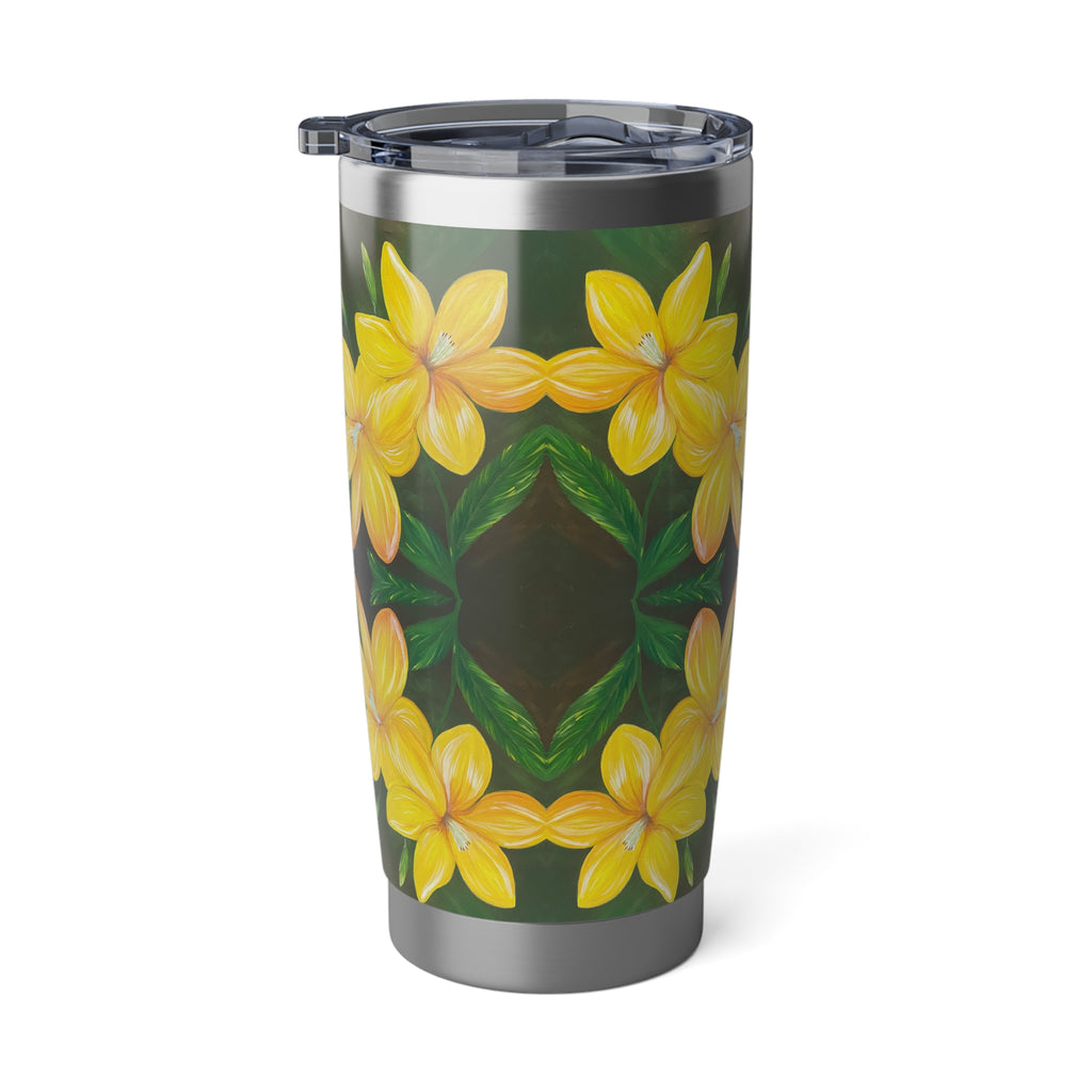 Golden Bloom Tumbler | 20oz Insulated Drinkware, Summer Travel Mug, Gift for Nature Lovers, Eco-Friendly Hydration