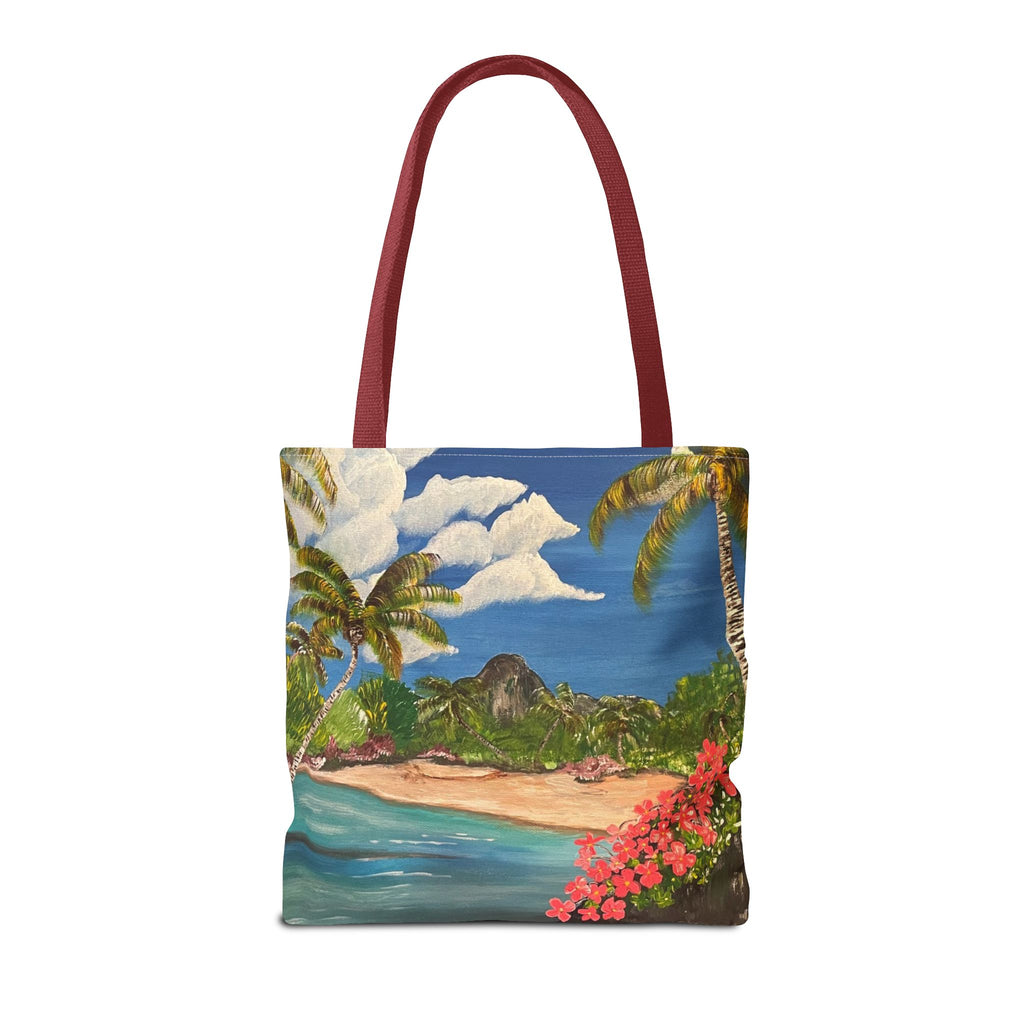 Blooming Paradise Hand Painted Tote Bag