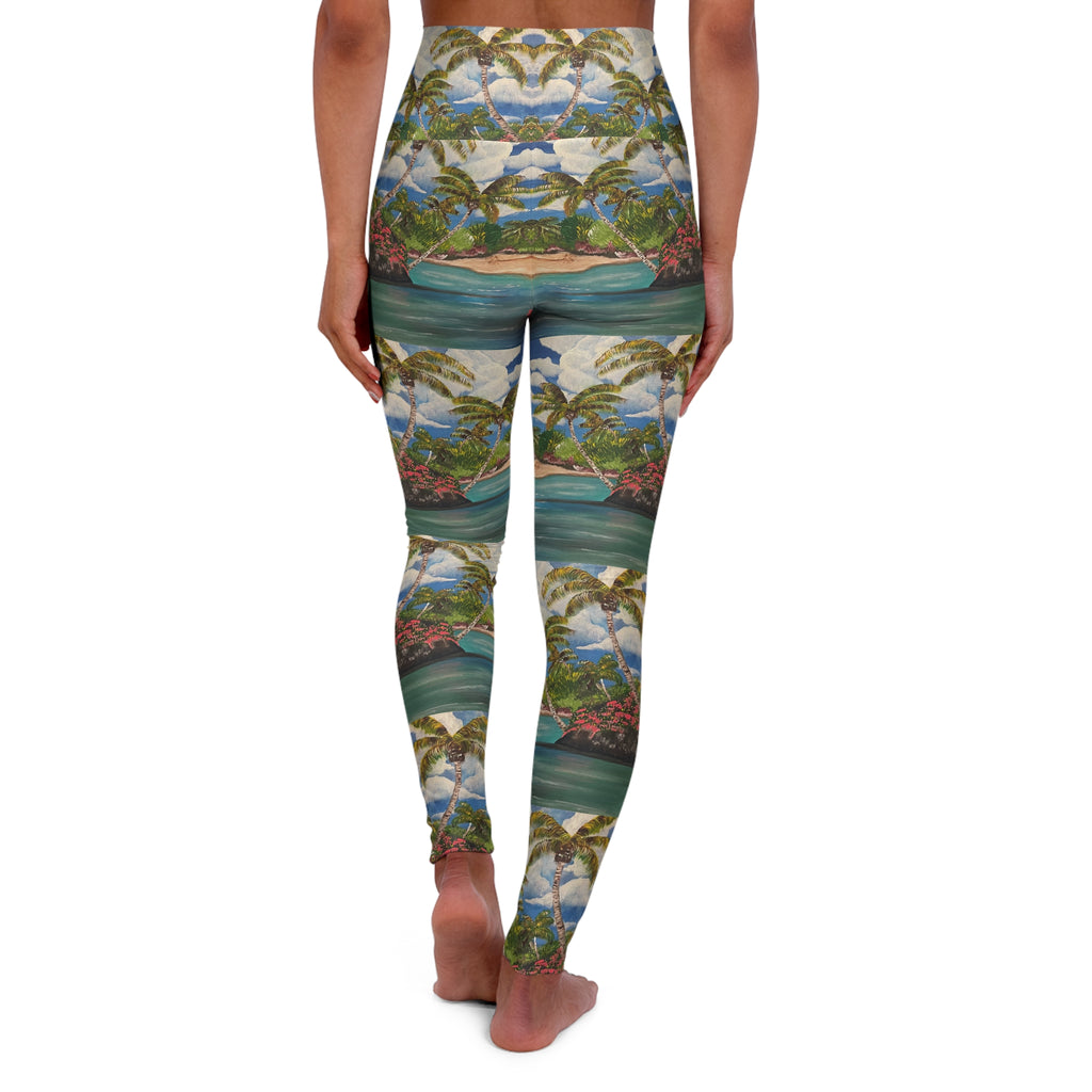 Blooming Paradise Yoga Leggings - Comfort Fit, Fitness Apparel, Workout Gear, Athleisure, Gift for Yoga Lovers
