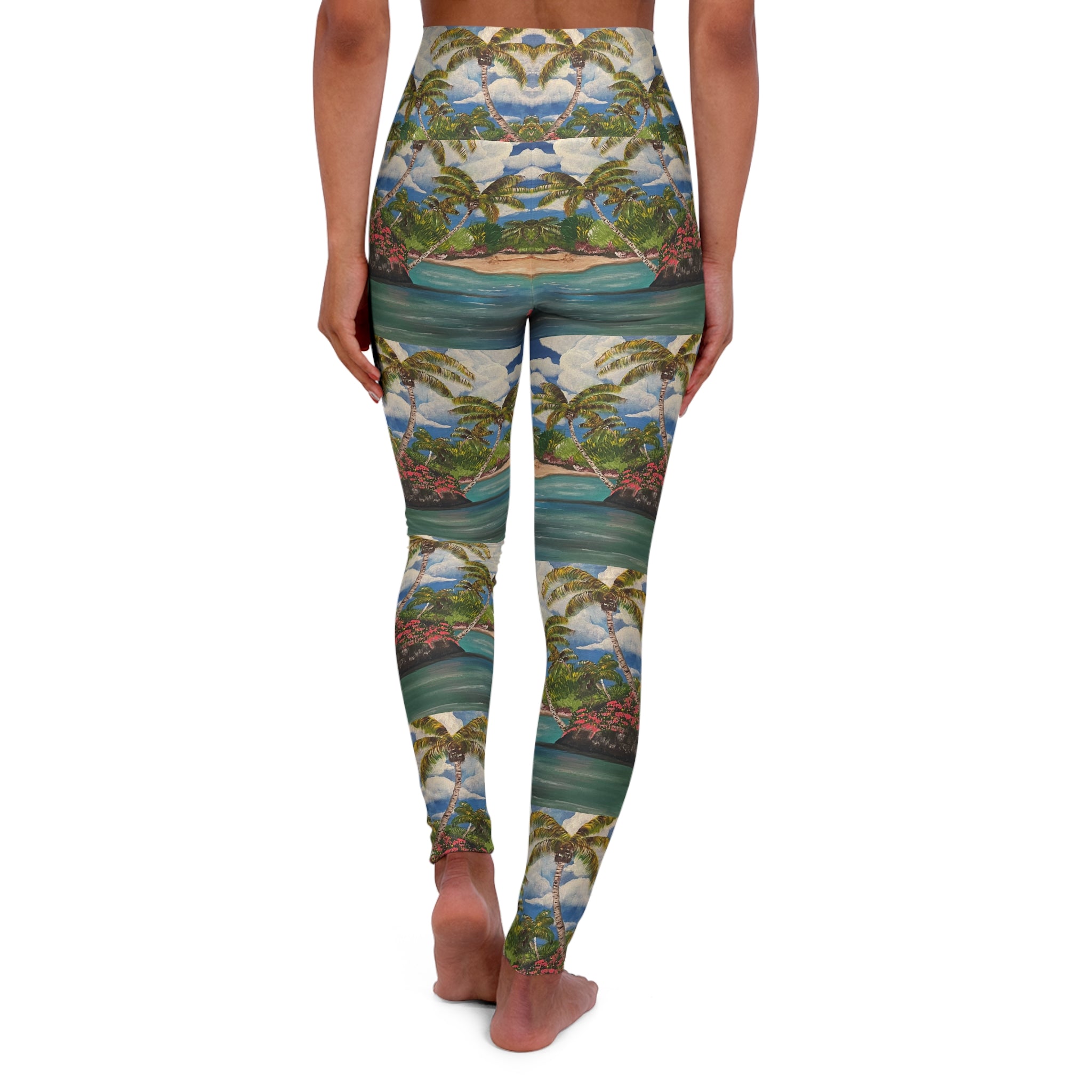 Blooming Paradise Yoga Leggings - Comfort Fit, Fitness Apparel, Workout Gear, Athleisure, Gift for Yoga Lovers