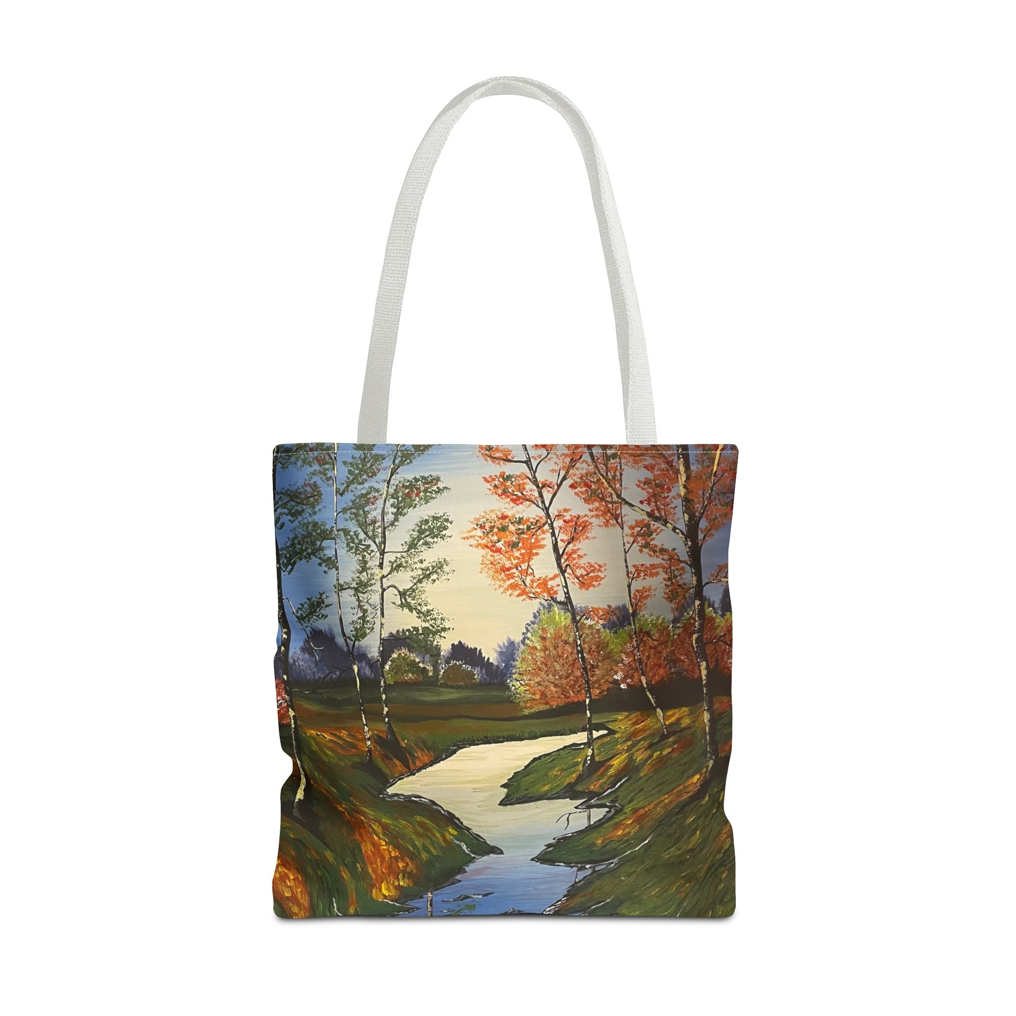 Whispering Birches Hand Painted Tote Bag