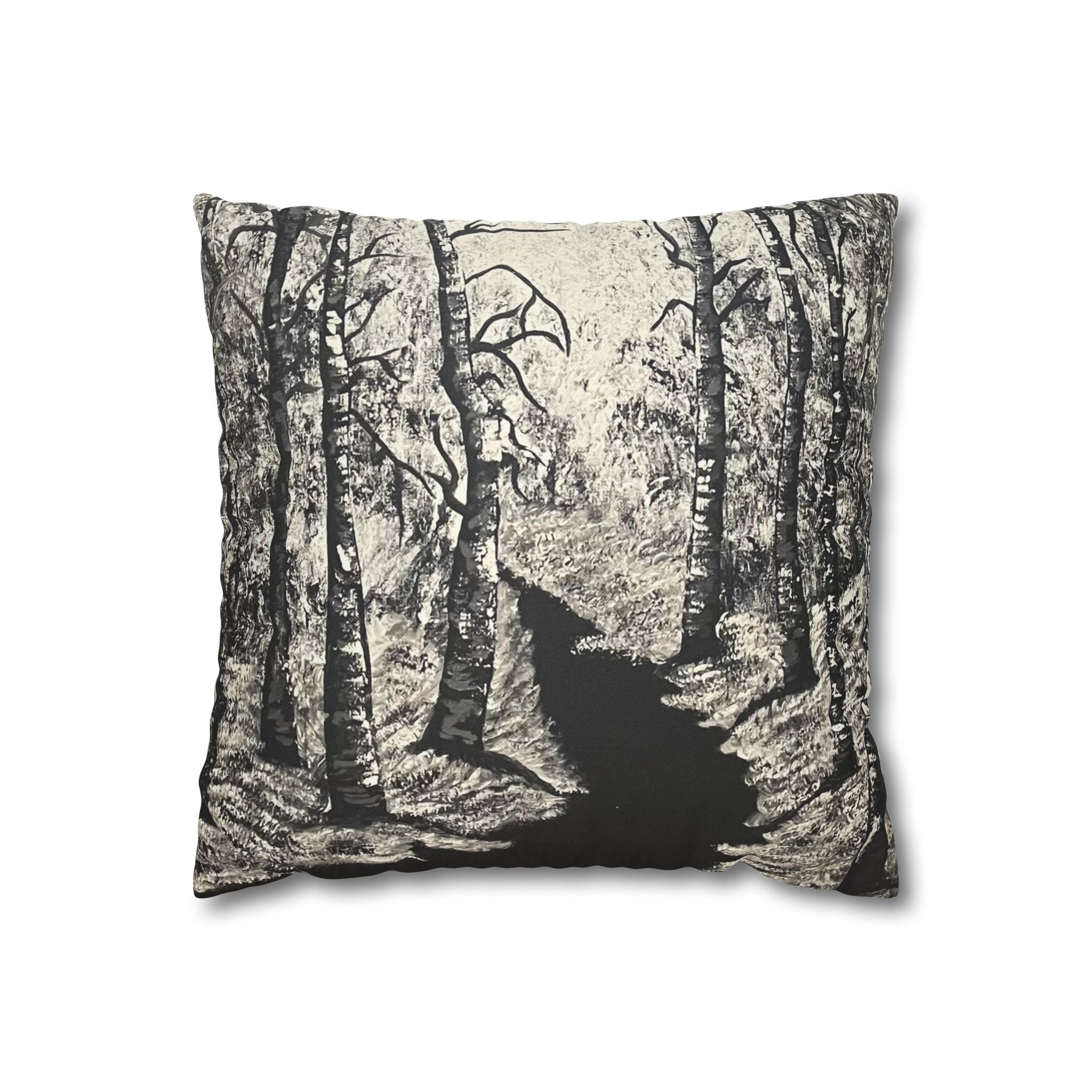 Silver Shadows Square Decorative Pillow Sham