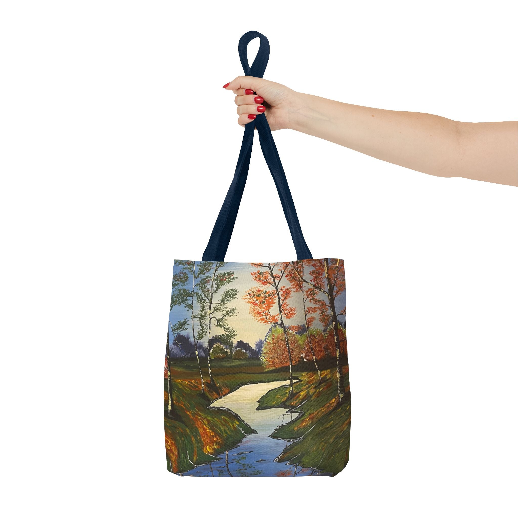 Whispering Birches Hand Painted Tote Bag
