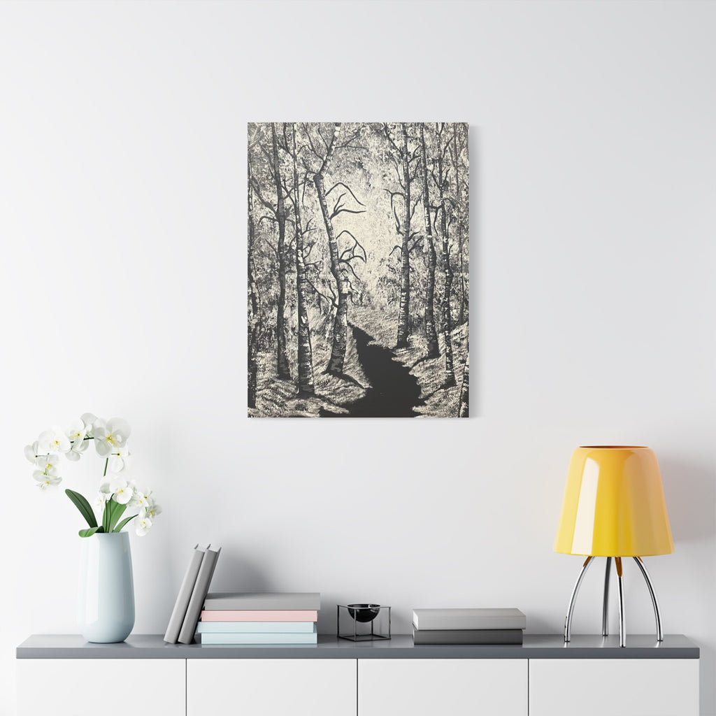 Silver Shadows Canvas Wall Art