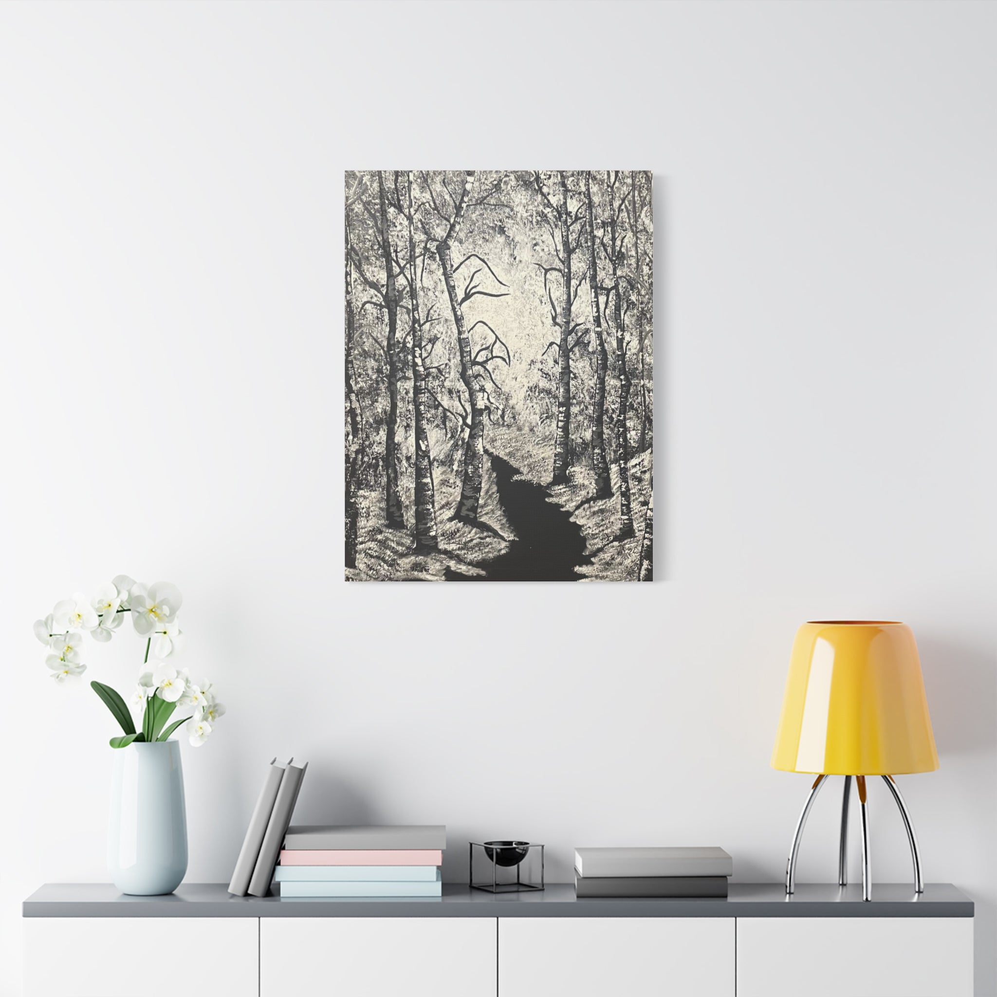Silver Shadows Canvas Wall Art