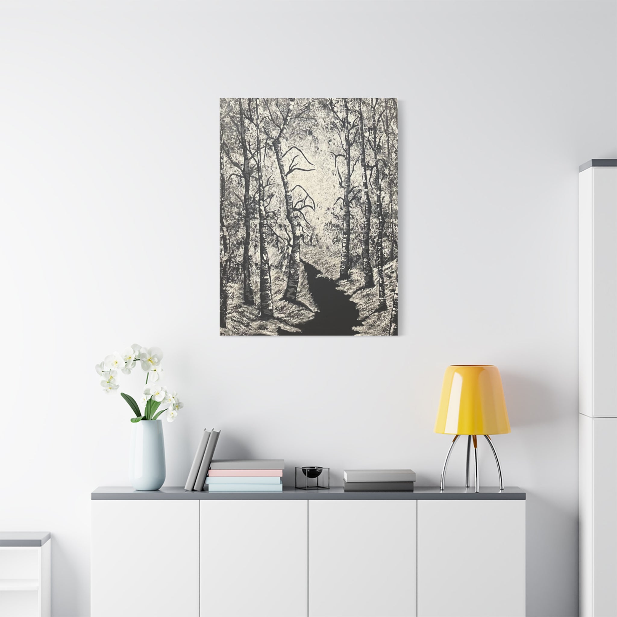 Silver Shadows Canvas Wall Art
