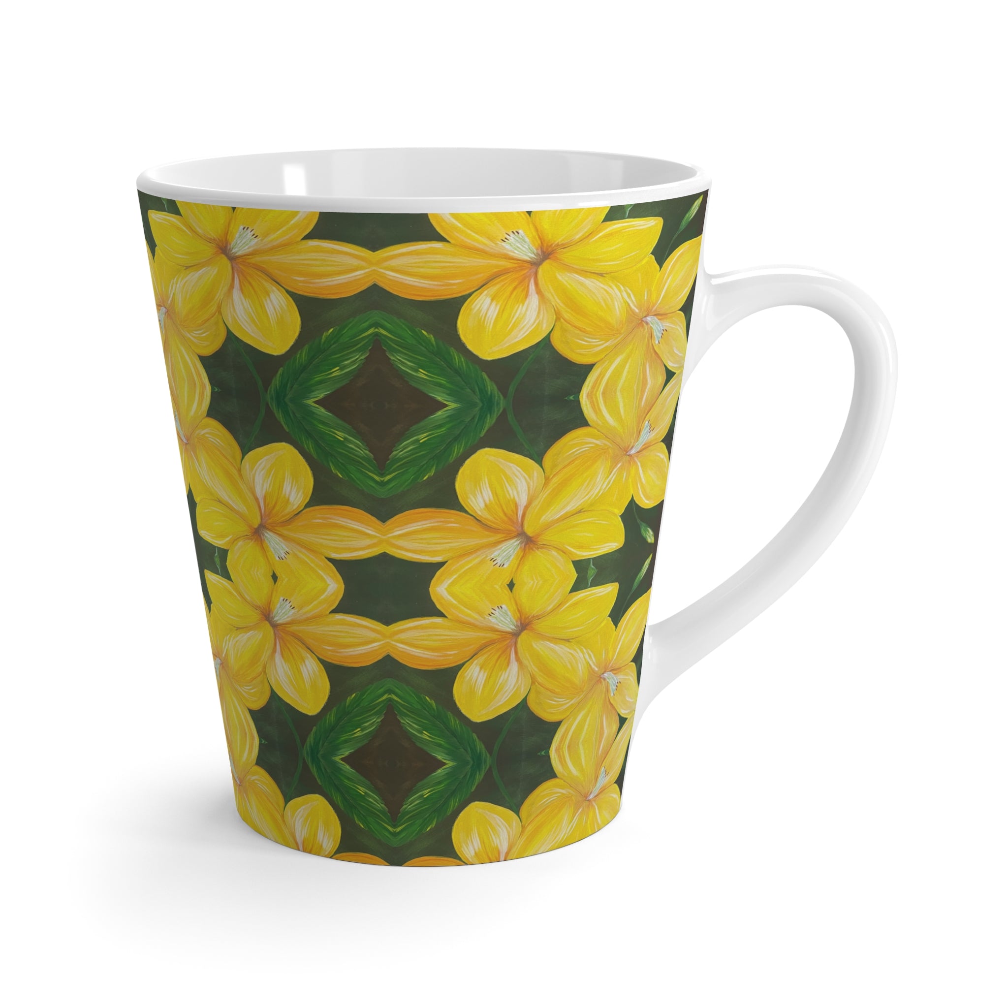 Golden Bloom Latte Mug