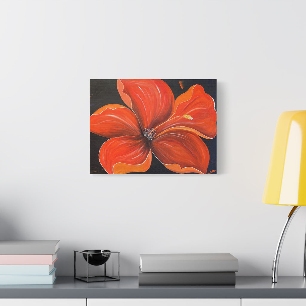 Scarlet Veil Abstract Art Canvas - Contemporary Wall Decor