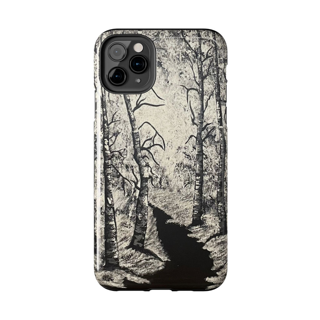 Silver Shadows Phone Case - Hand Painted Unique Designs