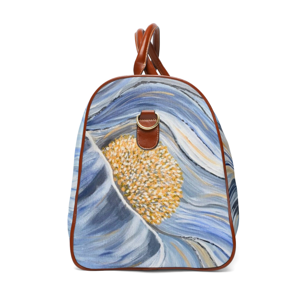 Velvet Current Weekender Bag – Waterproof Travel Duffle with Artistic Flower Print