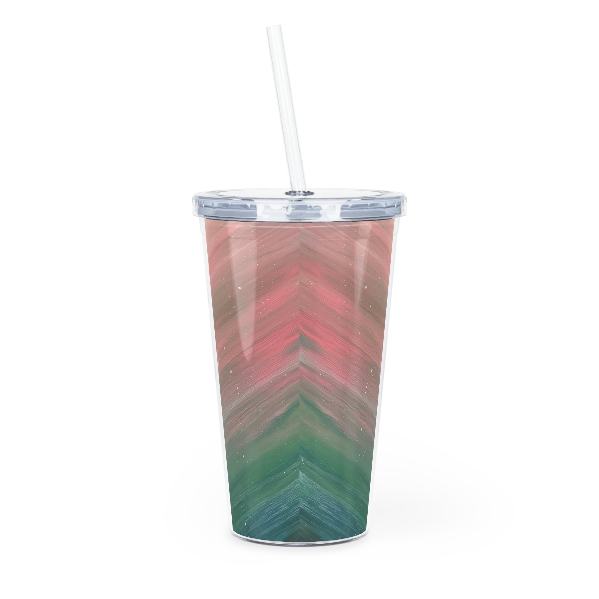 North Sky Tumbler with Straw - Hand Painted Designs
