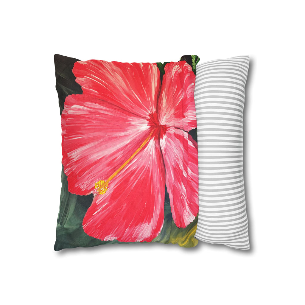 Hibiscus Hues Square Decorative Pillow Sham