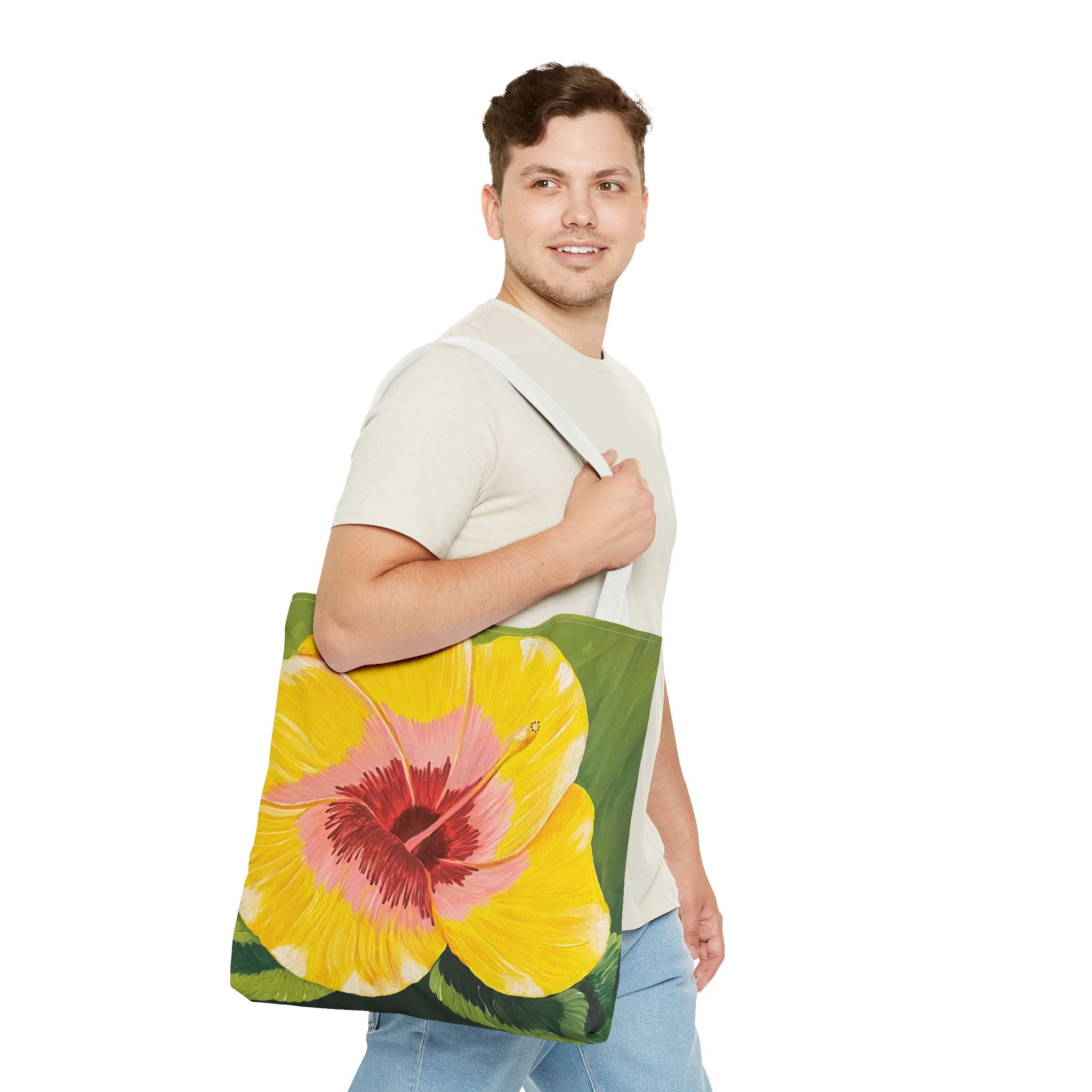 Blushing Sunrise Hand Painted Tote Bag