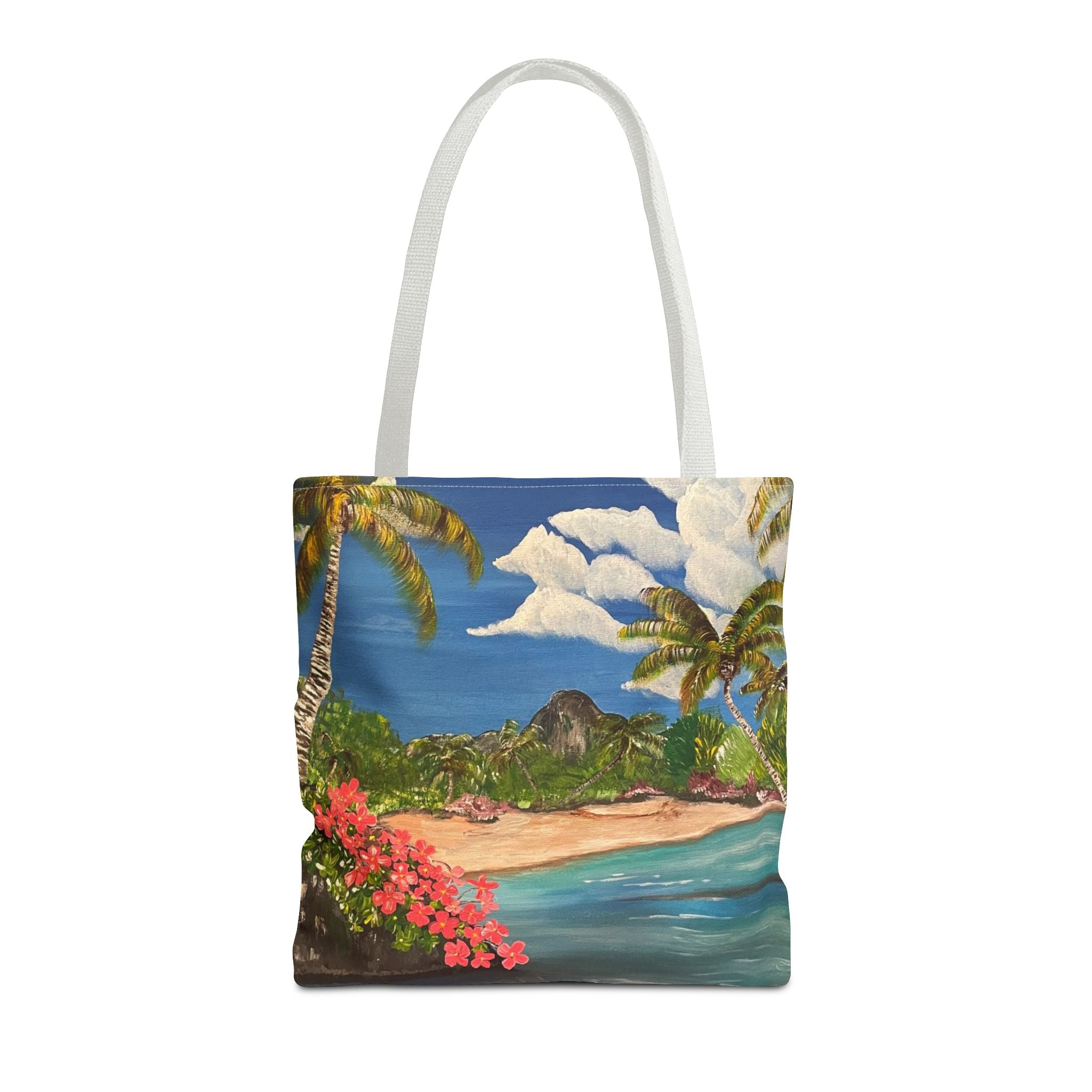 Blooming Paradise Hand Painted Tote Bag